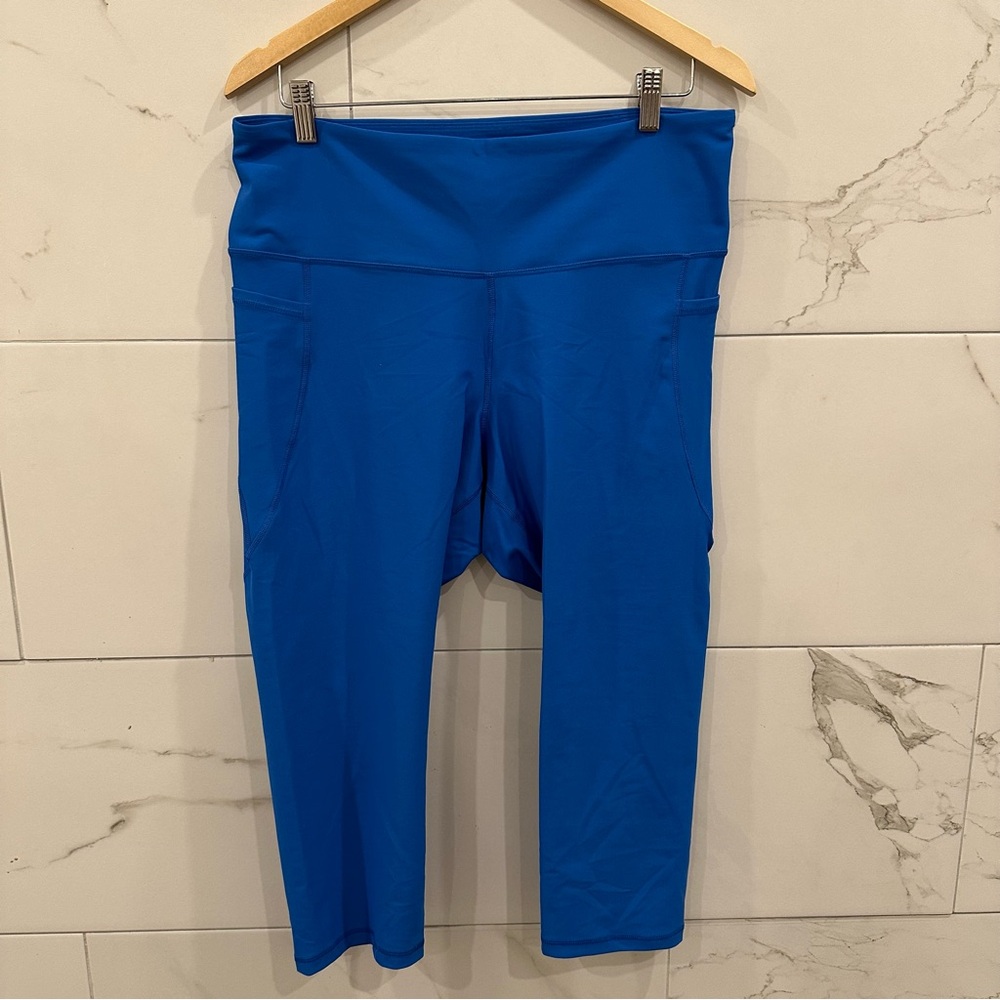 Old Navy Royal Blue High Rise Powersoft Cropped Leggings